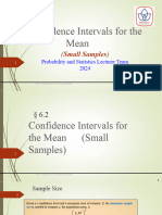 11 - Stat - Confidence Intervals (Small Sample) 2024