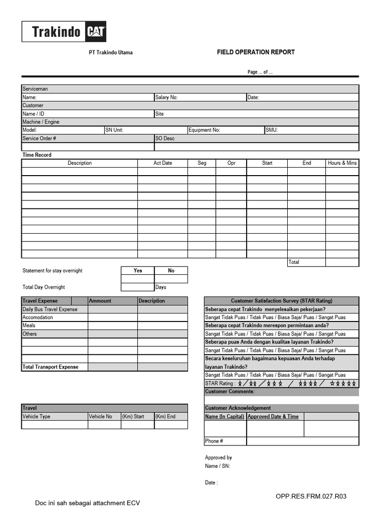 Daily Field Operation Report | PDF