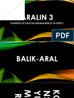 ARALIN 3 Konsepto at Salik NG Supply