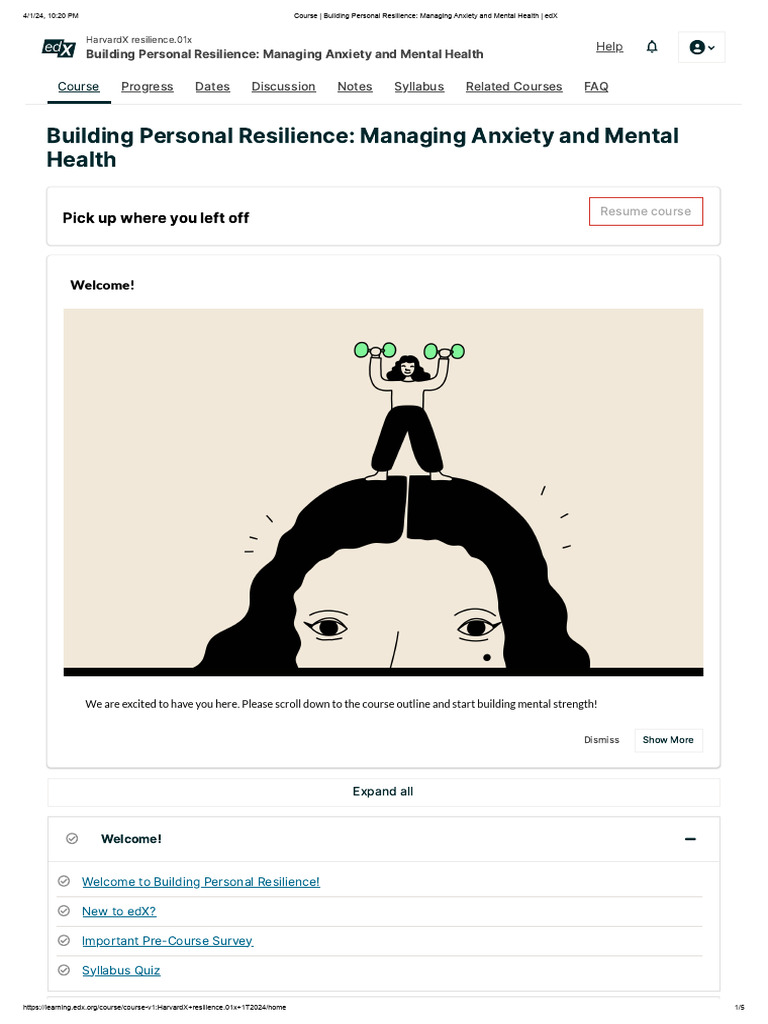 Course Building Personal Resilience Managing Anxiety And Mental