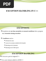 Exception Handling C++