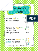 Subtraction Poem Anchor Chart