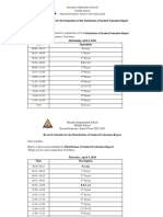 Revised Schedule for Wednesday & Thursday, April 3 & 4, 2024 - Preparation & Distribution of SER