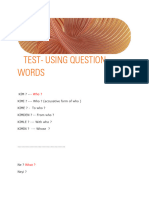 Test - Using Question Words
