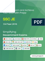 SSC Je: Civil Paper (2018)