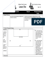 Lesson Plan: Activity Name Description Diagram Purpose/Coaching Points