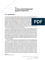 Entrenchment From A Psycholinguistic and Neurolinguistic Perspective