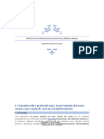 Protocolo de Prevención de Acoso en El Ámbito Laboral