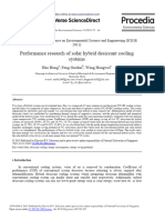 Performance Research of Solar Hybrid Desiccant Cooling Systems