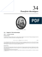 Transferts Thermiques: 34.1 Rappels de Thermodynamique