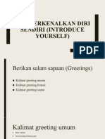 Memperkenalkan Diri Sendiri (Introduce Yourself) and Pronoun