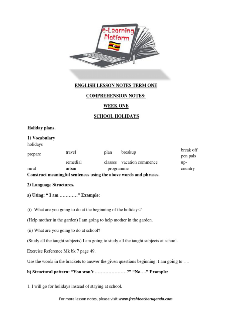 P7 English Comprehension Notes | PDF | Dvd | Postage Stamp