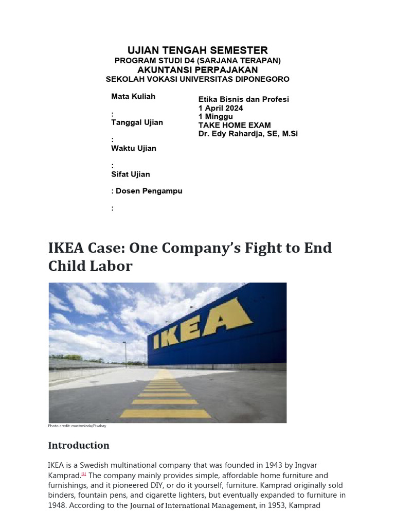 Ikea Case Pdf Supply Chain Audit