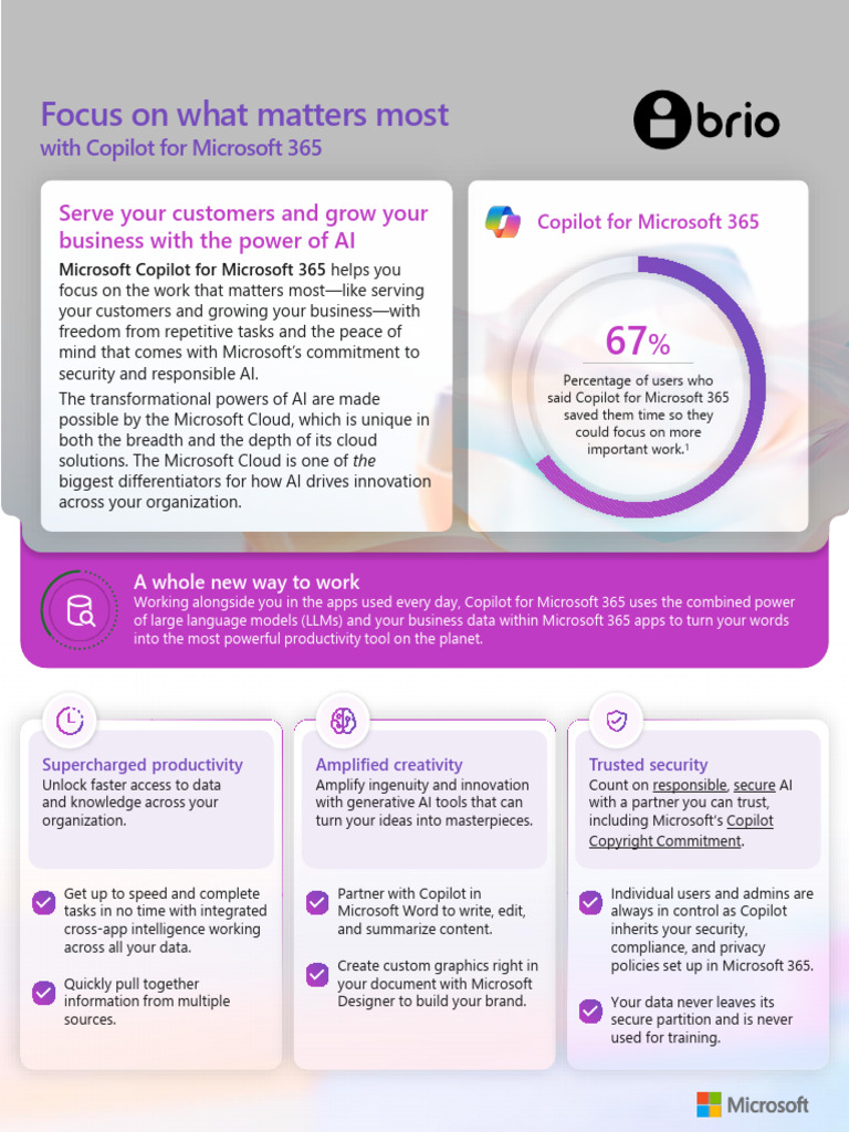 Copilot For Microsoft365 Smb Customer Data Sheet Pdf Microsoft