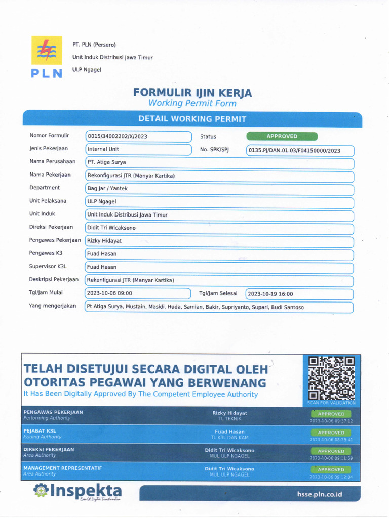 PT. Atiga Surya - Rekon JTR - 06-10-2023 | PDF
