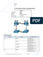 Lab 7 - Troubleshoot IPv4 and IPv6 Static and Default Routes