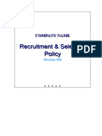 Recruitment Selection Policy