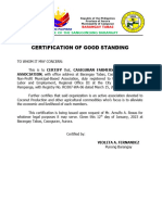 Cert of Good Standing