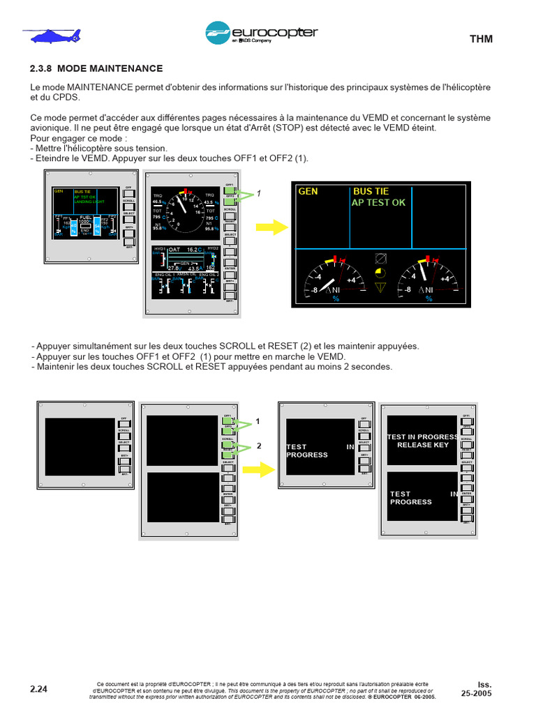 Mode Maintenance Hélicoptère VEMD | PDF