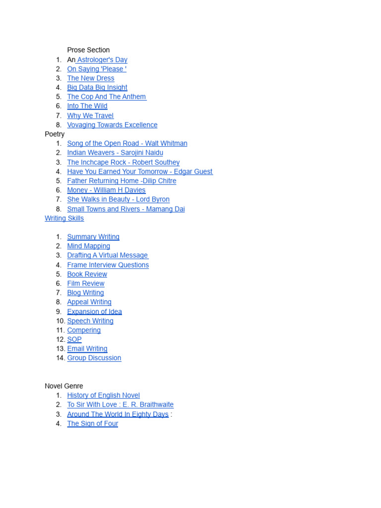 Comprehensive Guide to Literature and Writing | PDF