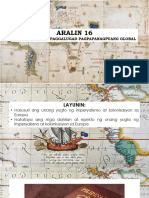 Aralin 16: Ang Panahon NG Paggalugad Pagpapanagpuang Global