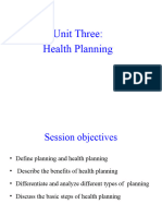 3. Planning in Healthcare