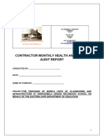 Contractor Monthly Audit Report