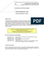 Boletín de Especialidades de Educación Primaria 2022