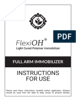 Instructions For Use: Full Arm Immobilizer