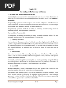 Chapter-5-Accounting For Partnerships in Ethiopia
