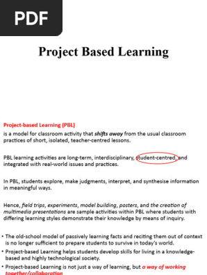 Project Based Learning
