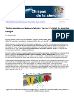 Boletines - Abril 2013 _ BOLETIN ENCIENDE - CHISPAS DE LA CIENCIA Nº 3 - Todos nosotros echamos chispas_ la electricidad de nuestro cuerpo