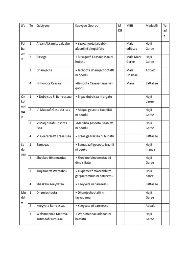 Karoora Waggaa AO | PDF