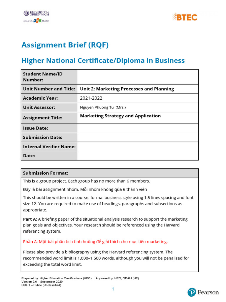 Unit 2 MKT Planning and Processes Assignment 2 Brief | PDF | Human ...