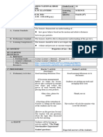 Detailed Lessson Plan in Properties of Gases - Boyle's Law