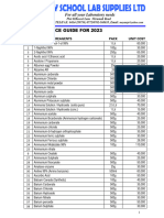 Price Guide For 2023 Fainal