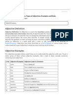 Adjective Definition, Types of Adjectives, Examples and Rules