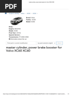 Master Cylinder, Power Brake Booster For Volvo XC60 XC60