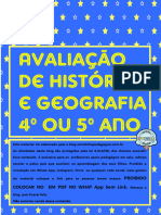 Atividade Avaliativa de Geografia e História