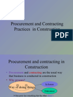 Procurement and Contracting Practices in Construction