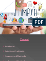 Multimedia is a way of presenting information that combines different media types like text, audio, images, animations, and video. It's all about using these elements together to create a more engaging and interactive experience for the user.