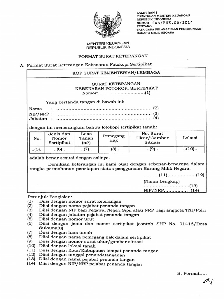 Lampiran - PMK Nomor 246pmk062014 | PDF