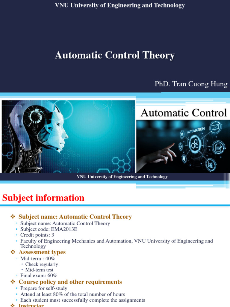 Automatic Control Theory Course | PDF | Control Theory | Applied ...