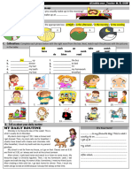 Abouhou.com Writing Daily Routine Worksheet Lesson