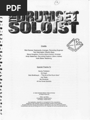 Steve Houghton's Drumset Soloist | PDF | Jazz