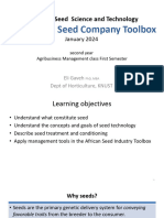 HORT 255 Seed Science and Technology. January 2024