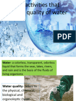 Different Activities That Affect The Quality of Water