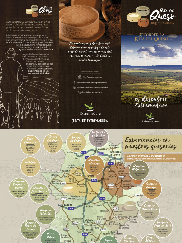 Descubre la Ruta del Queso en Extremadura | PDF | Ciencias sociales ...