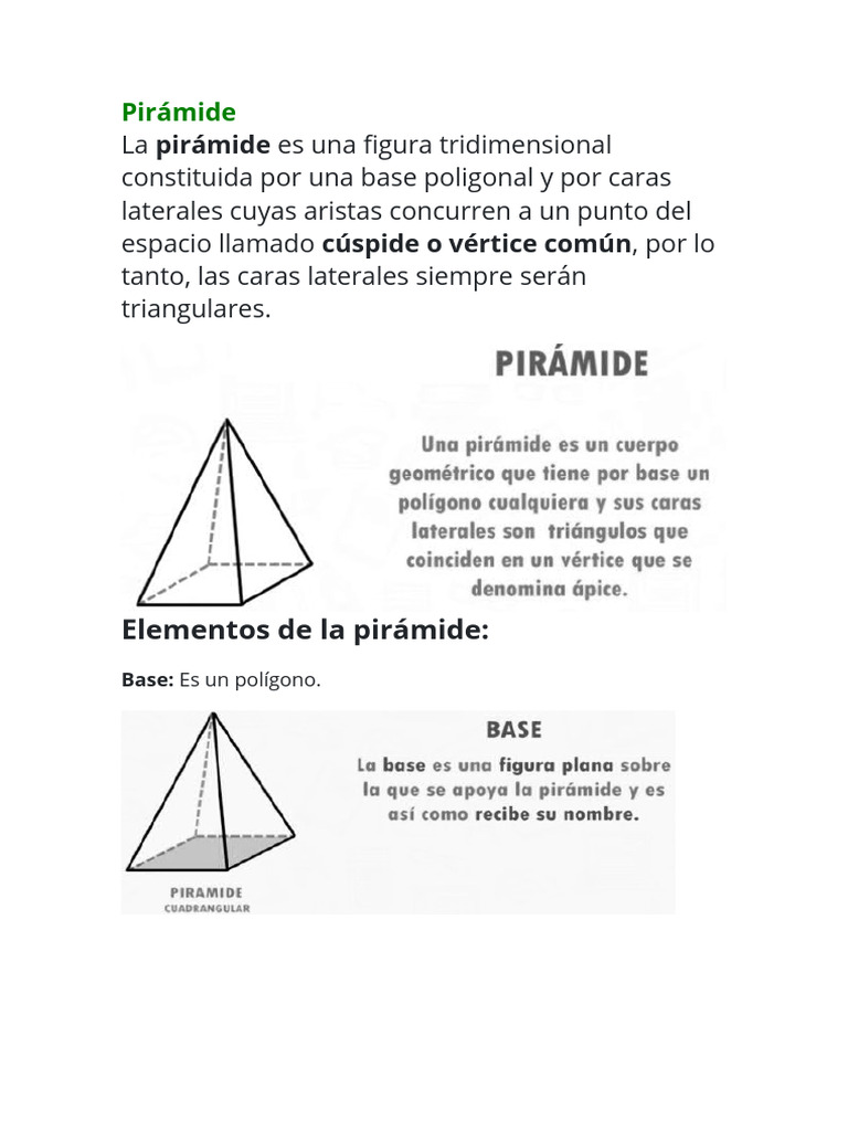 Clasificación y elementos de pirámides | PDF