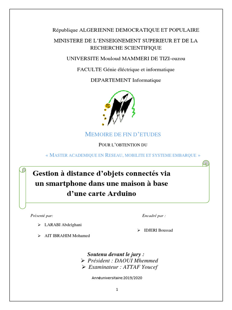 Gestion domotique via smartphone | PDF | Internet des objets | Domotique